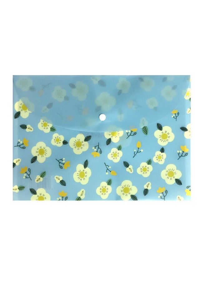 Yeebline Document Folder Yeebline 8 Pack Poly Envelopes Floral Printed Waterproof Letter Size Document Organizer Booklet File Paper Folders With Snap Button - Image 2