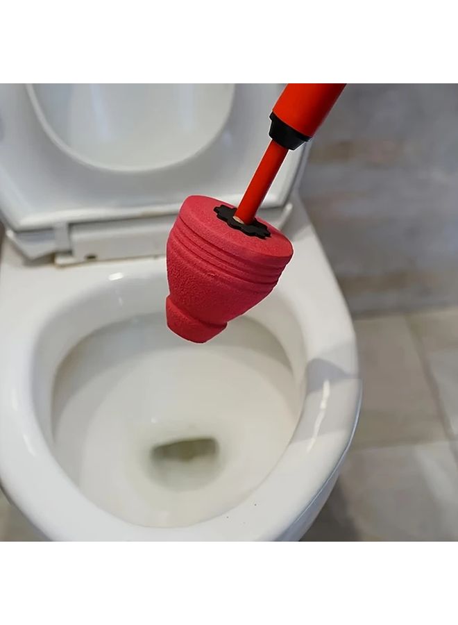 Heavy Duty Toilet Drain Cleaner Tool With Ergonomic Red Rubber Grip For Sink Shower Bathtub Clog Remover Professional Home Plumbing Bathroom Drain Snake Alternative Comfortable Handle Robust Construction - Image 4