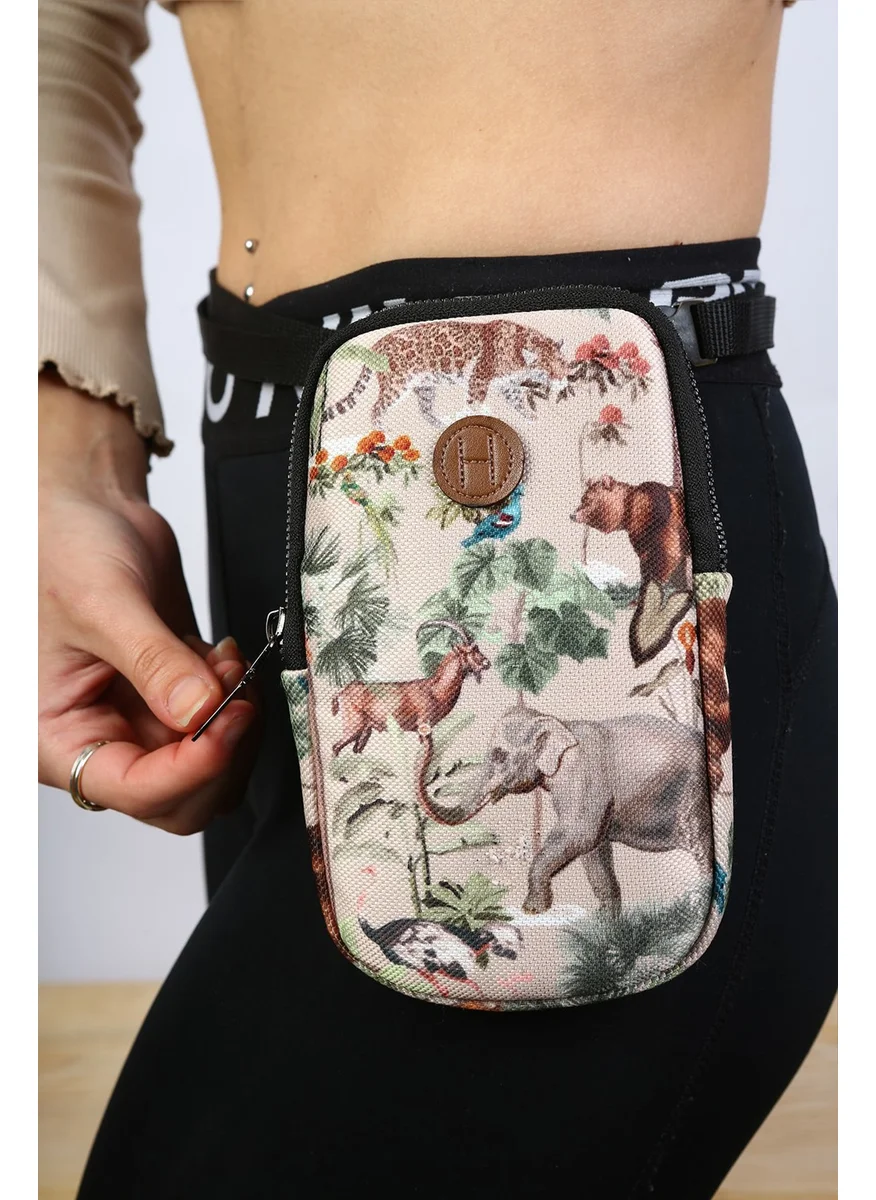 Hamur Dough Sports Arm Wrist Phone Bag Woods Beige