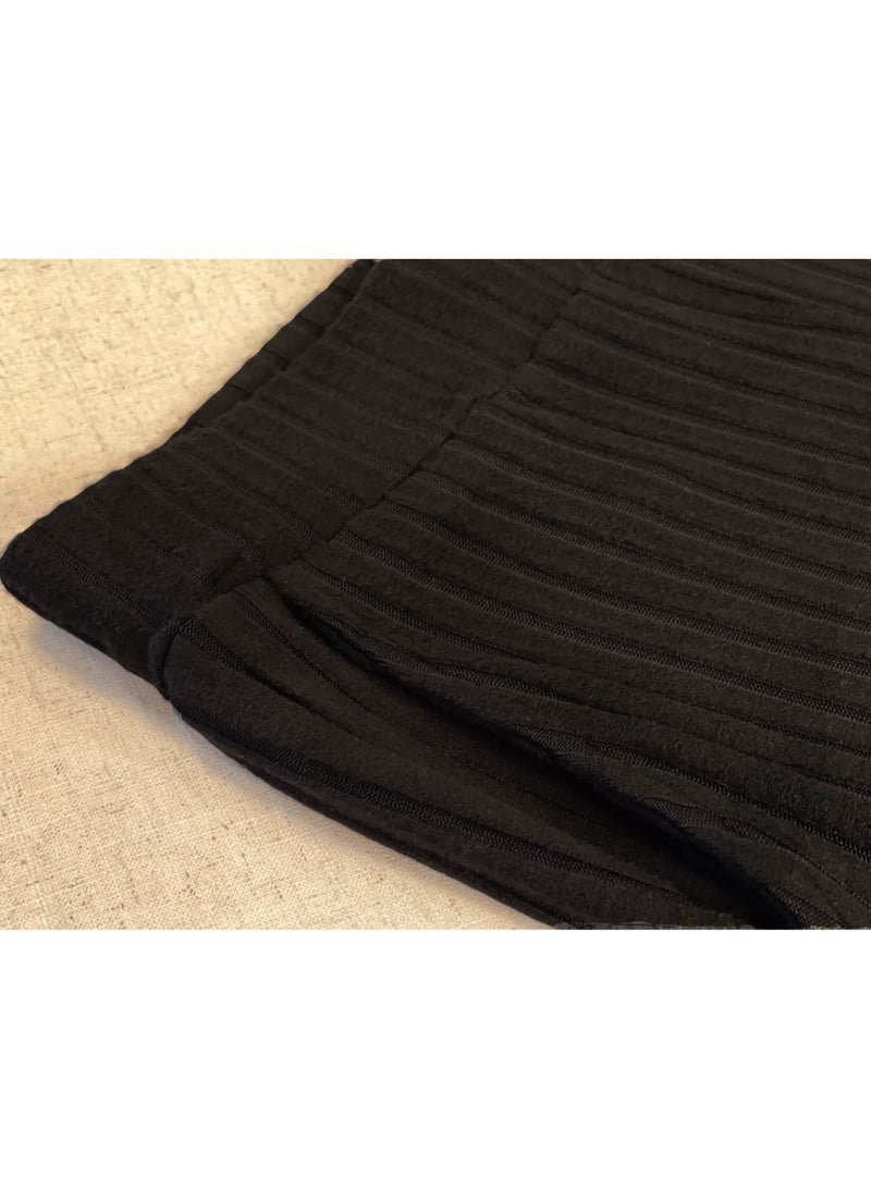 SOLOBUY Women's pajama set, Soft and Comfy, Color Black, Long Sleeve, Pants - Image 4