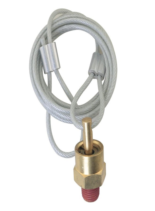 DGBRSM Semi Trailer Air Tank Drain Valve 1/4 Inch NPT Plug Adjustment with 60 Inch Cable Solid Brass Material - Image 1