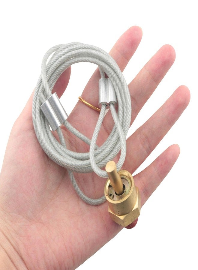 DGBRSM Semi Trailer Air Tank Drain Valve 1/4 Inch NPT Plug Adjustment with 60 Inch Cable Solid Brass Material - Image 5