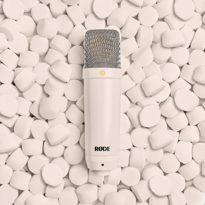 RØDE NT1 Signature Series Large-diaphragm Condenser Microphone with Shock Mount, Pop Filter and XLR Cable for Music Production, Vocal Recording, Streaming and Podcasting (White) - Image 4