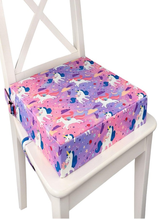 Ballad Toddler Booster Seat for Dining Table,Portable Kids Booster Seat - Adjustable, Non-Slip, Lightweight & Easy to Clean (Pink Horse) - Image 1