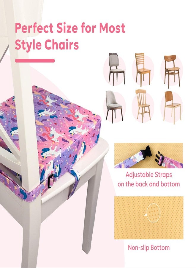 Ballad Toddler Booster Seat for Dining Table,Portable Kids Booster Seat - Adjustable, Non-Slip, Lightweight & Easy to Clean (Pink Horse) - Image 3