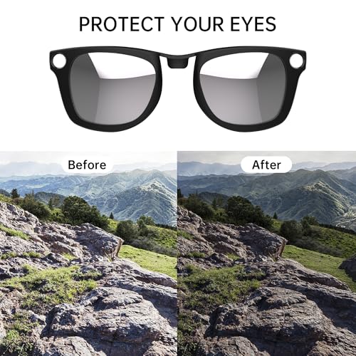 HiBloks 2Pcs Polarized Clip for Ray-Ban Meta Wayfarer RW4008 & Gen 2 RW4012 Large Smart Glasses, Discoloration Clip-on for RayBan Meta Wayfarer Gen 2 Protect Your Eyes, Cool and Fashion (Silver, Blue) - Image 4