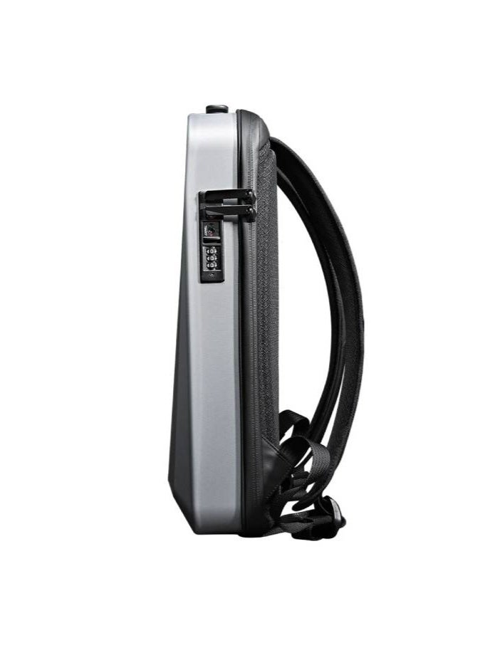بانجي حقيبة ظهر BANGE 22201 فضية اللون مقاومة للماء، مناسبة للجنسين، مزودة بمنفذ شحن USB، مضادة للسرقة، ذكية، مقاس 15.6 بوصة - Image 5