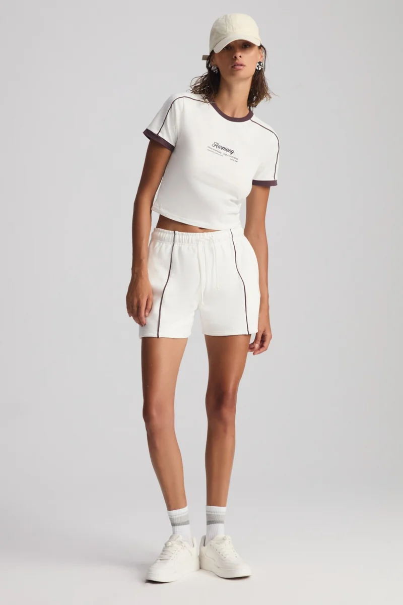 جريميلانج Katarına Women's 100% Cotton Ecru Tracksuit