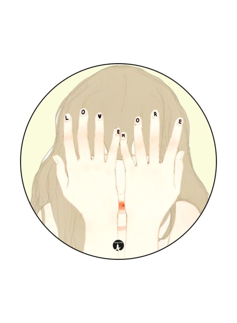 RKN Girl Printed Mouse Pad  White/Beige