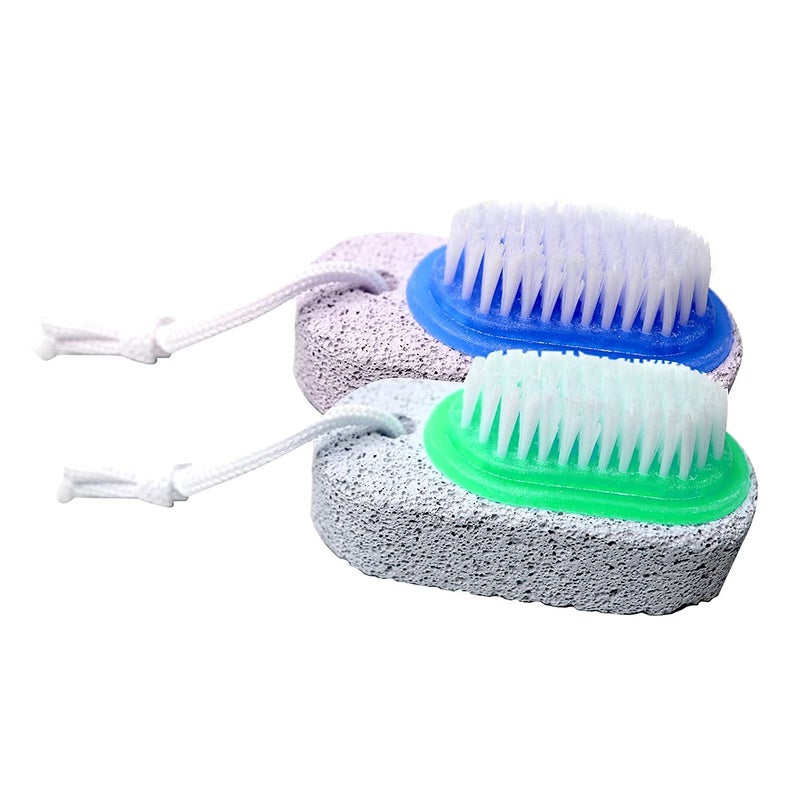 Kunya Set Of 2 Pcs Foot Filer for Pedicure 2 in 1 Foot Scrubber to Remove Dead Skin & Callus with Pumice Stone & Brush for Men & Women - Image 5