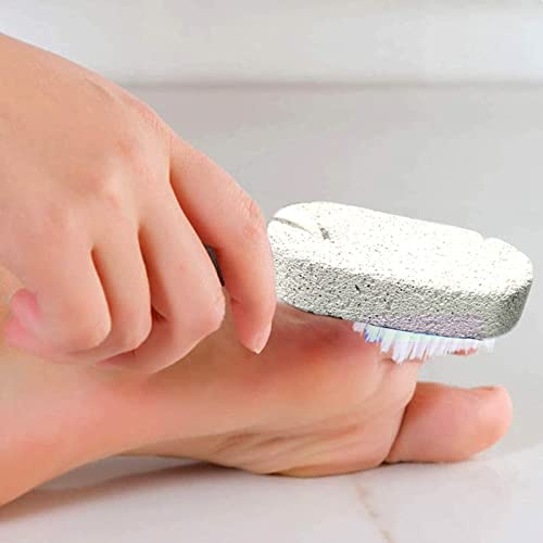 Kunya Set Of 2 Pcs Foot Filer for Pedicure 2 in 1 Foot Scrubber to Remove Dead Skin & Callus with Pumice Stone & Brush for Men & Women - Image 3