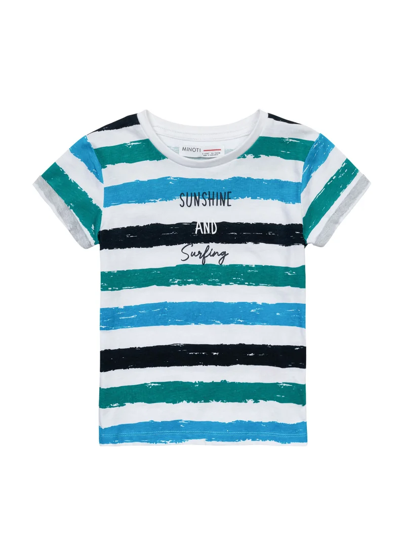مينوتي Kids Boys Fashionable T-Shirt With Roll Up Sleeves