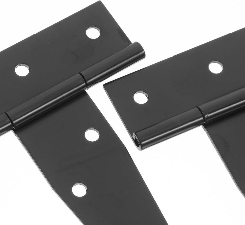 Ciieeo 4pcs Heavy Duty T Strap Gate Hinges Matte Black Fence Hardware for Outdoor Yard and Garden Doors, Small Farm Gate Hinge Replacement Arrow Decor - Image 3