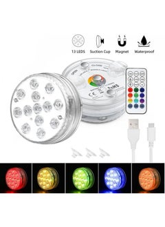 General LED Pool Light with Remote Control, Magnetic Pool Light IP68 16 RGB LED Colors with Underwater Light Suction Cup  - Image 2