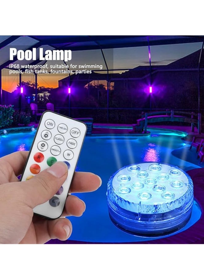 General LED Pool Light with Remote Control, Magnetic Pool Light IP68 16 RGB LED Colors with Underwater Light Suction Cup  - Image 3