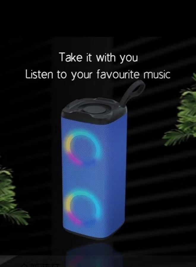 Portable Bluetooth Wireless Speaker with LED Melody with High Volume Stereo Sound Support USB Outdoor RGB Wireless Stereo Round Speaker Surround Sound for Home Party Outdoor Picnic - Image 5