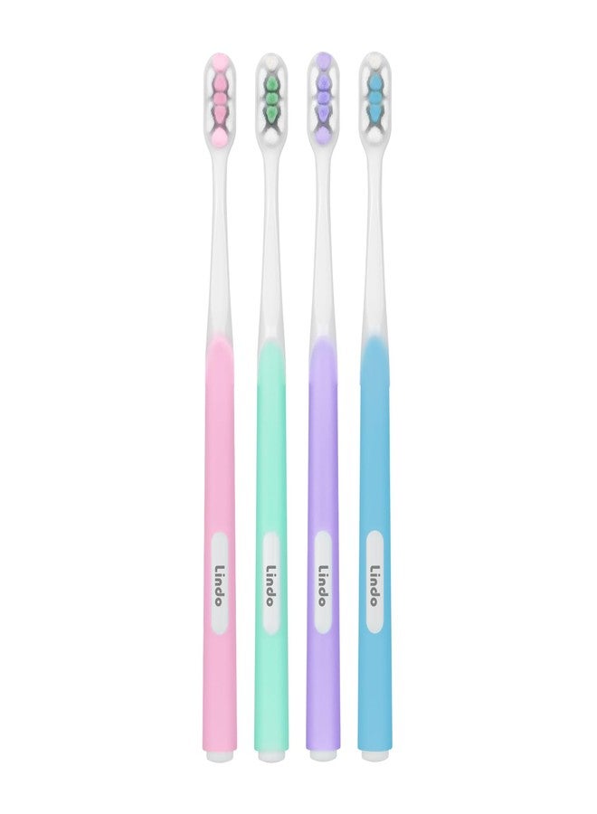 Lindo Ultrafine Toothbrush - for Sensitive Gums and Teeth, 12000+ Ultra Fine Bristles, Soft and Gentle, Deep Clean, Pack of 4 - Image 1
