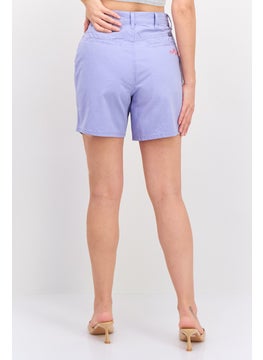 Wrangler Women Solid Basic Shorts, Purple  - Image 3