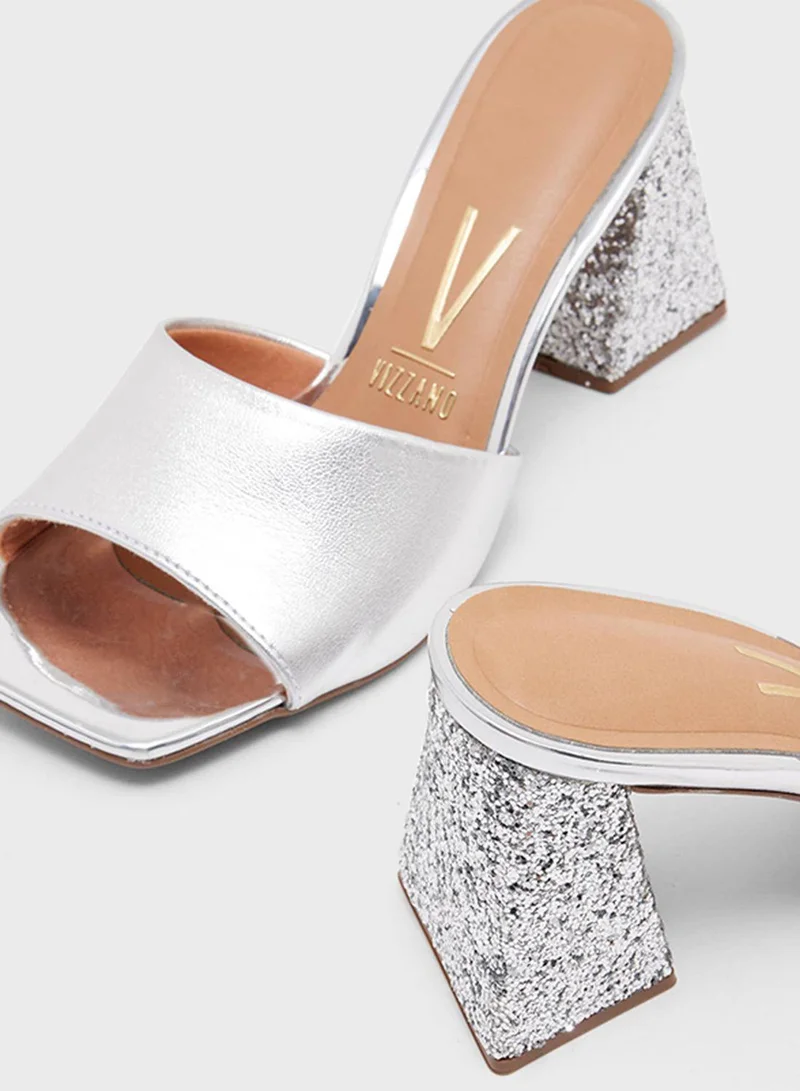 VIZZANO Silver High Heels Sandals with Back Strap – Elegant sling Back Heels for Girls & Ladies for Women | Best Price UAE