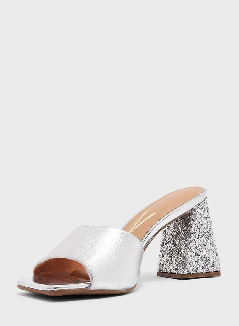 VIZZANO Silver High Heels Sandals with Back Strap – Elegant sling Back Heels for Girls & Ladies for Women | Best Price UAE