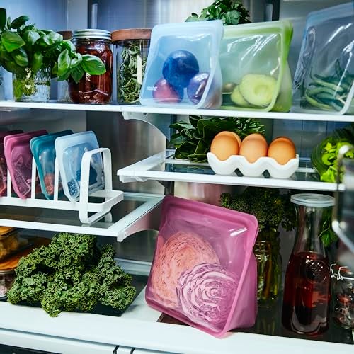 Stasher Premium Silicone Reusable Food Storage Stand-Up Bag Mega, Clear, Microwave, Sous Vide, Dishwasher, Oven and Freezer Safe, BPA Free, Leak-free, Eco-friendly, 104 Oz - Image 3