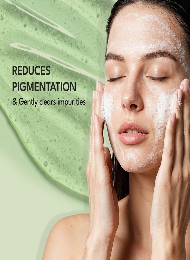 FLiCKA Green Tea Face Wash | Infused With Niacinamide, Witch Hazel & Aloe Vera | Gentle & Non-Drying Formula | Deep Cleansing, Brightening & Hydrating | Suitable for All Skin Types - Image 2