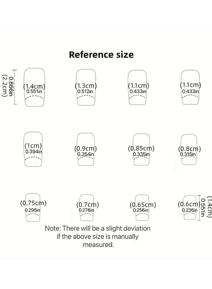 أوريتي 24 قطعة من أظافر الأيل المزيفة بتصميم ندفة الثلج الاحتفالية - مجموعة أظافر جل لطلاء أظافر متألق في العطلات - Image 3