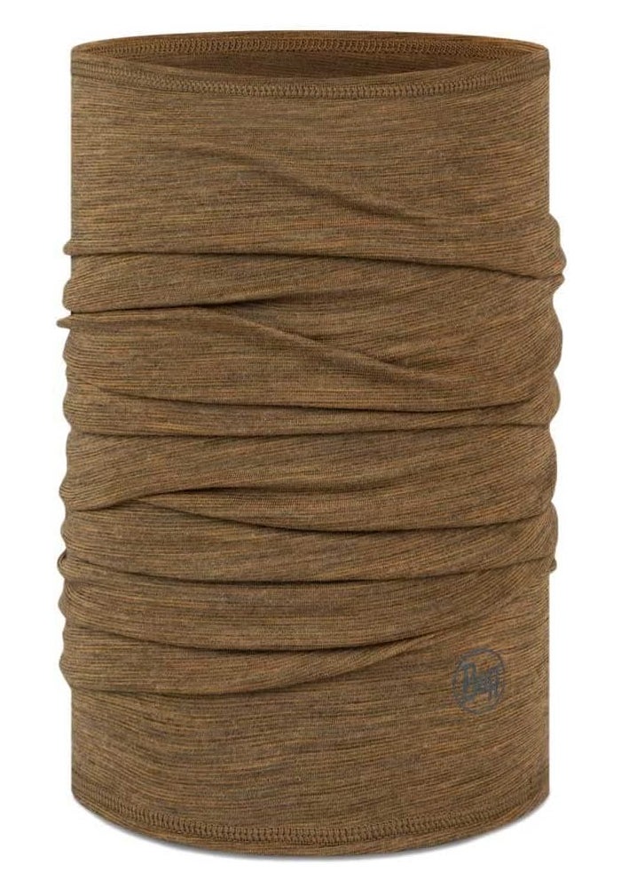 Buff Lightweight Merino Wool Multifunctional Scarf - Multistripes Coyote - Image 1