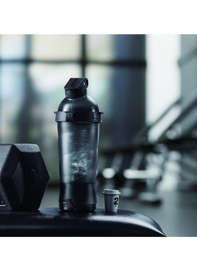 porodo Portable Electric Protein Shaker 550ml 2000mAh - Black  - Image 3