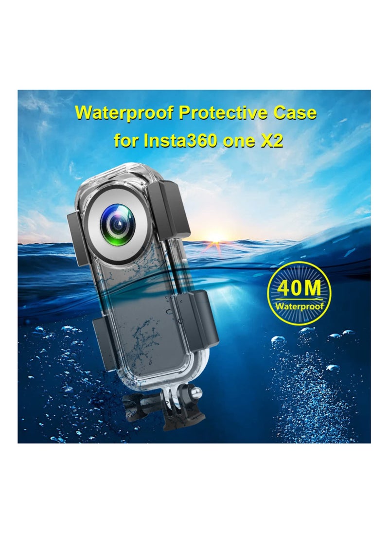 KASTWAVE Waterproof Case Housing Dive Case for Insta360 ONE X2 Action Camera, Waterproof Up to 40m/131ft, for Diving, Snorkeling, Swimming  - Image 2