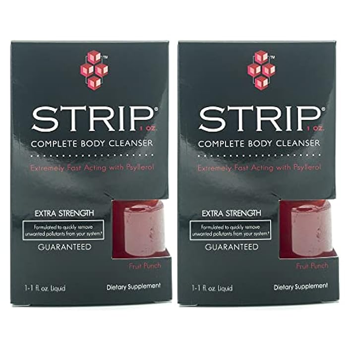 Wellgenix Strip Natural Detox Cleanser Fruit Punch Concentrated Extra Strength 1oz (2 Pack) - Image 1