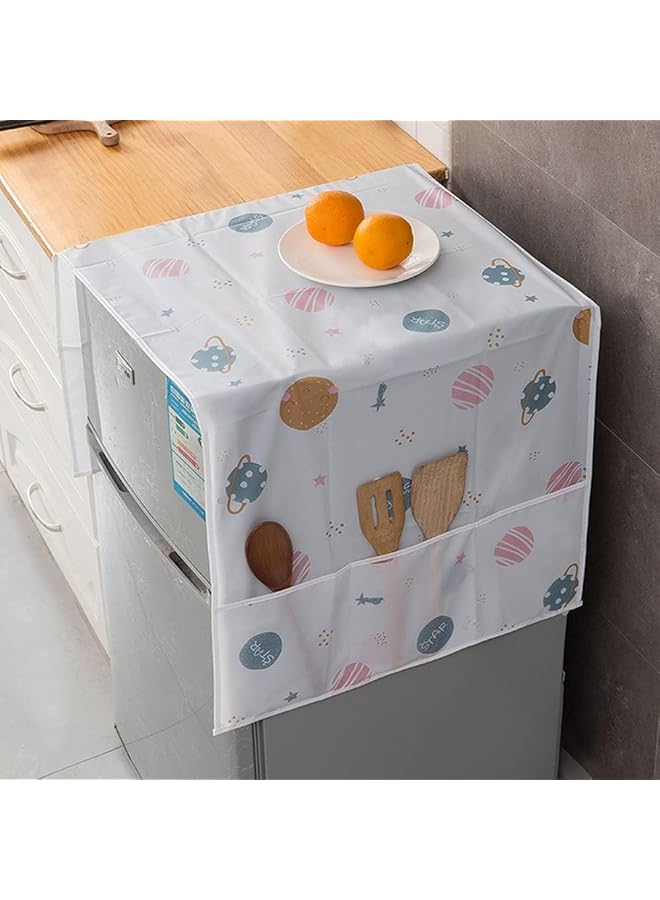 erorex Refrigerator Dust Proof Cover Refrigerator Cover Eva Plastic Lightweight Washable Side Pocket Design Dustproof Waterproof Suitable For Refrigerators Microwaves Ovens Etc Random Style - Image 5