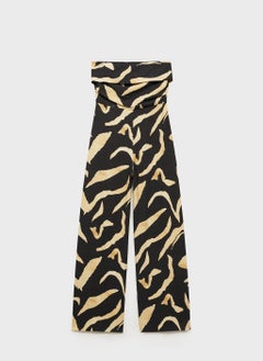 MANGO Printed Strapless Jumpsuit  - Image 5