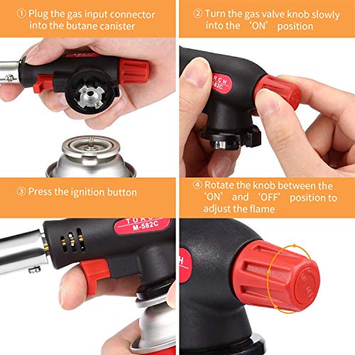 zhart Camping Welding BBQ Auto Ignition Flamethrower Burner Butane Gas Blow Torch - Image 4