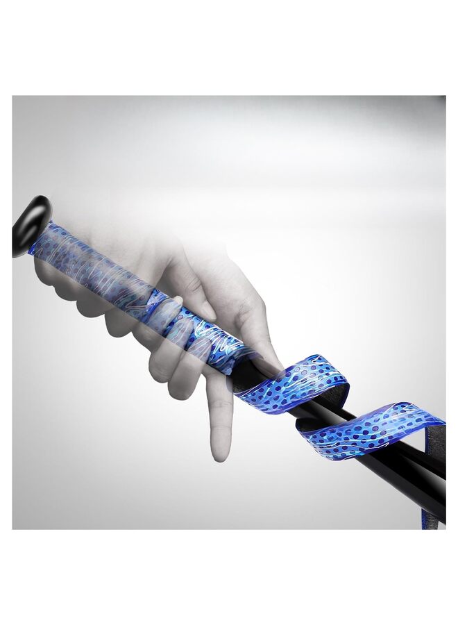 أشرطة قبضة المضرب | أشرطة أداء مقاومة لجميع الأحوال الجوية | أشرطة قبضة بيسبول مقطوعة مسبقًا وملصقة بالكامل (أزرق) - Image 3