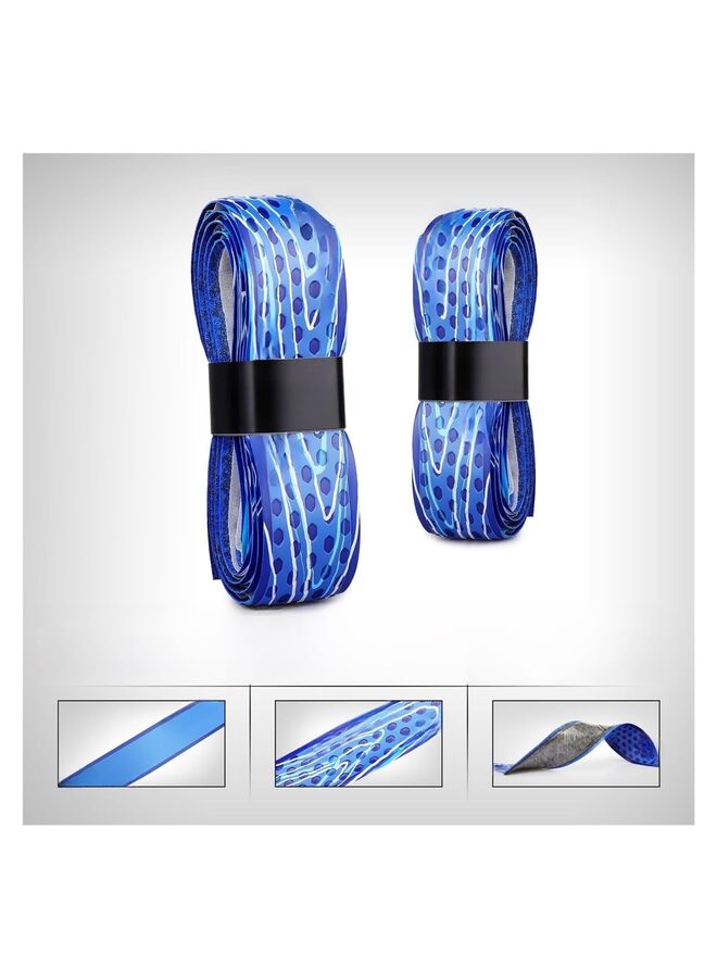 أشرطة قبضة المضرب | أشرطة أداء مقاومة لجميع الأحوال الجوية | أشرطة قبضة بيسبول مقطوعة مسبقًا وملصقة بالكامل (أزرق) - Image 2