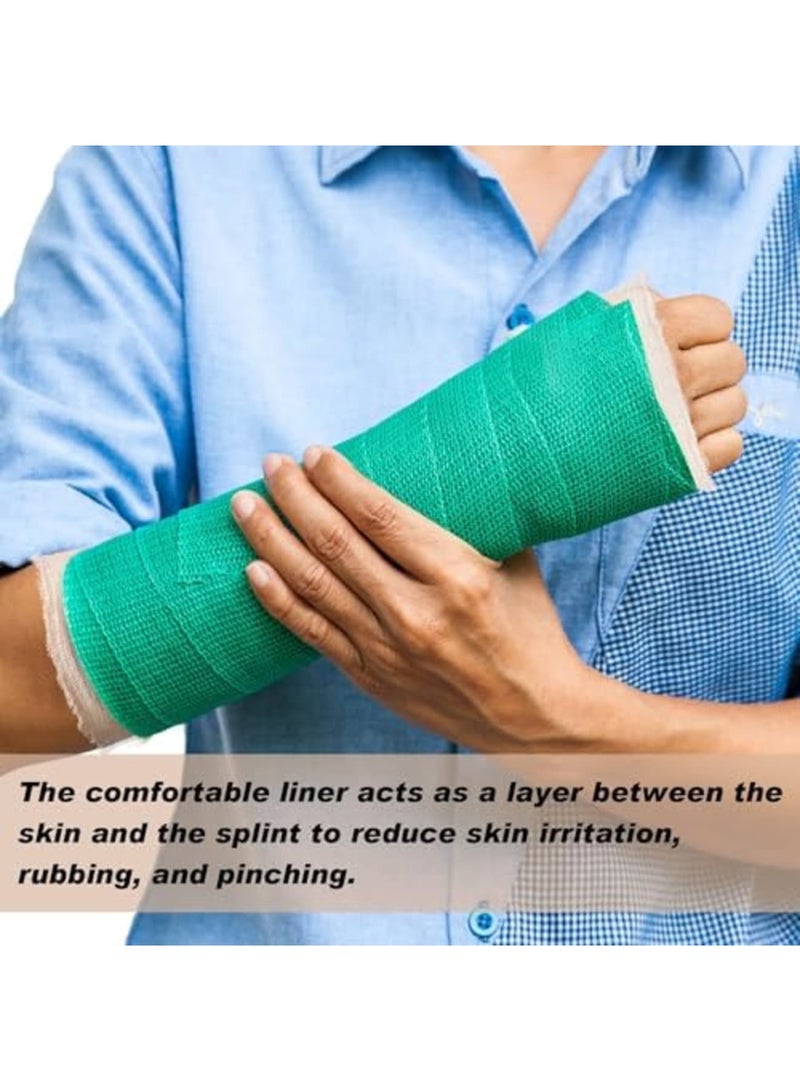 SYOSI Cotton Stockinette Tubular Bandage (4" x 5.47 Yards) - Breathable Elastic Cast Sleeve Wrap for Arms, Legs & Knees - Soft Prewrap Under Cast Protection - Sweat Absorbing Bandage (White) - Image 5