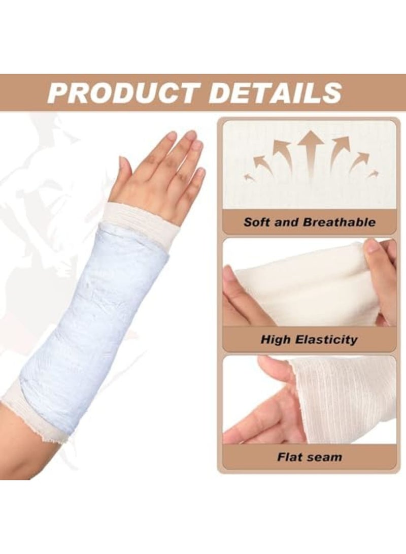 SYOSI Cotton Stockinette Tubular Bandage (4" x 5.47 Yards) - Breathable Elastic Cast Sleeve Wrap for Arms, Legs & Knees - Soft Prewrap Under Cast Protection - Sweat Absorbing Bandage (White) - Image 3