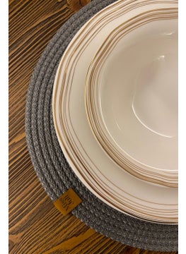 Miss Juli 6-Piece Supla American Service Plate Mat 31 Cm + 1 Piece Bread Basket 18 cm  - Image 3