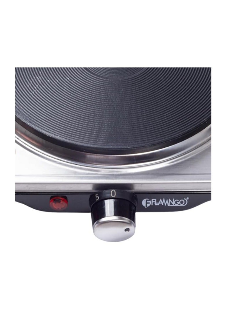 Flamingo Electric heater, 1 burner, with non-stick coating and overheat protection, 1000 watts - Image 3