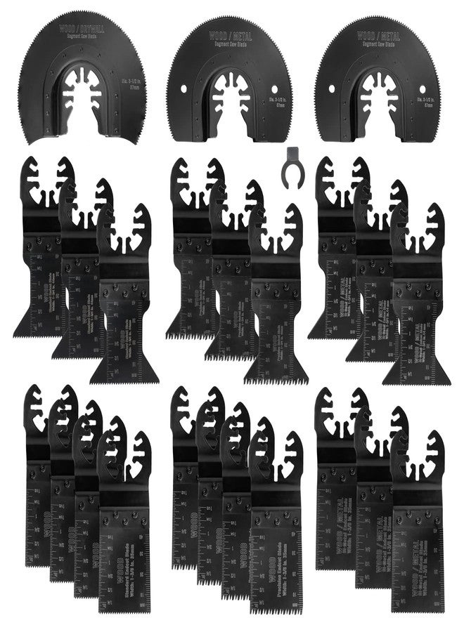 WORKPRO 23-Piece Metal/Wood Oscillating Saw Blades Set for Quick Release Multitool, Blades for Dewalt, Craftsman, Ridgid, Milwaukee, Rockwell, Ryobi and More - Image 1