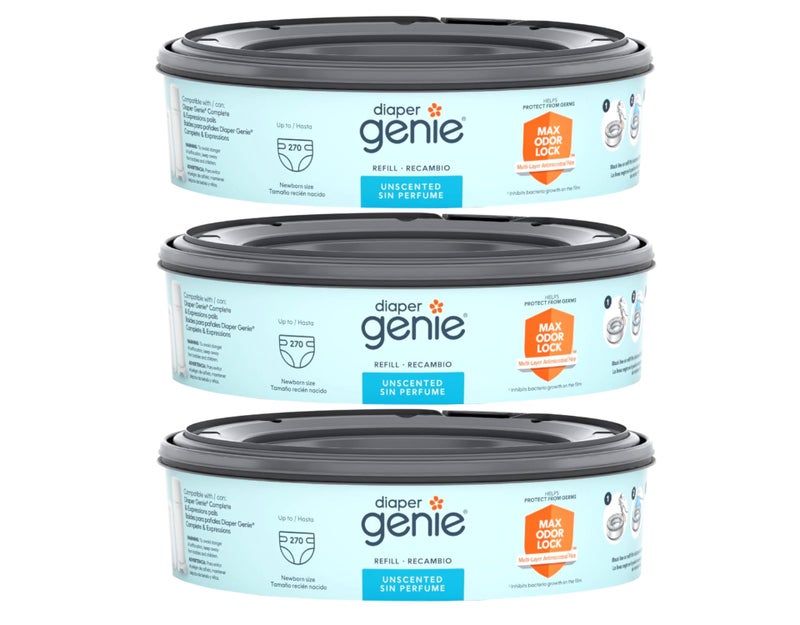 Playtex Diaper Genie Refill (810 Count Total - 3 Pack of 270 Each) - Image 1