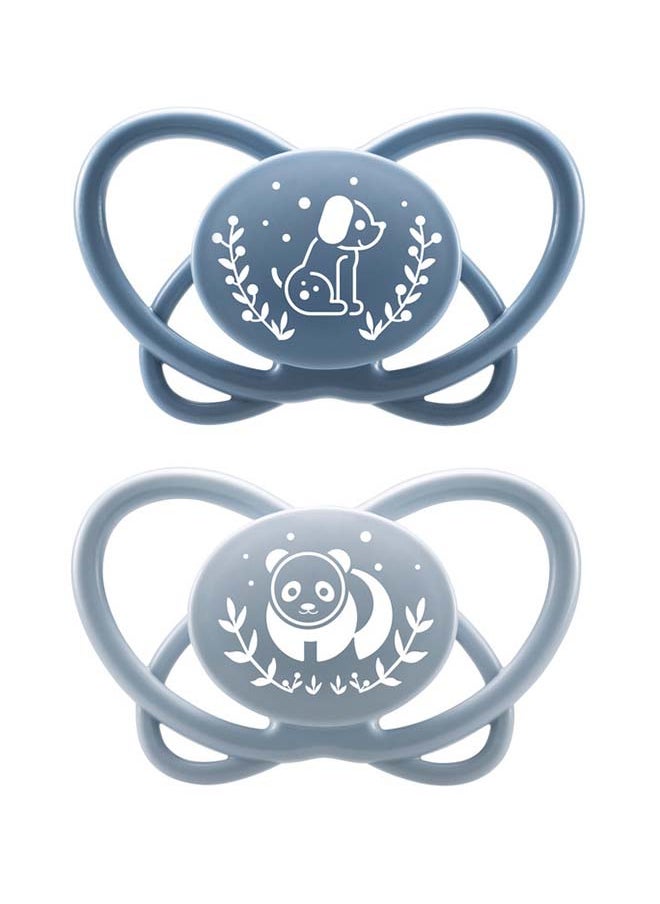 nip Pack Of 2 My Butterfly Soother With Sterilizer Box, Extra Flat Silicone Teat, Breastfeeding Friendly And Orthodontic, Blue, Size 2  - Image 4