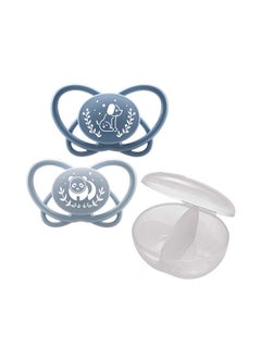 nip Pack Of 2 My Butterfly Soother With Sterilizer Box, Extra Flat Silicone Teat, Breastfeeding Friendly And Orthodontic, Blue, Size 2  - Image 2
