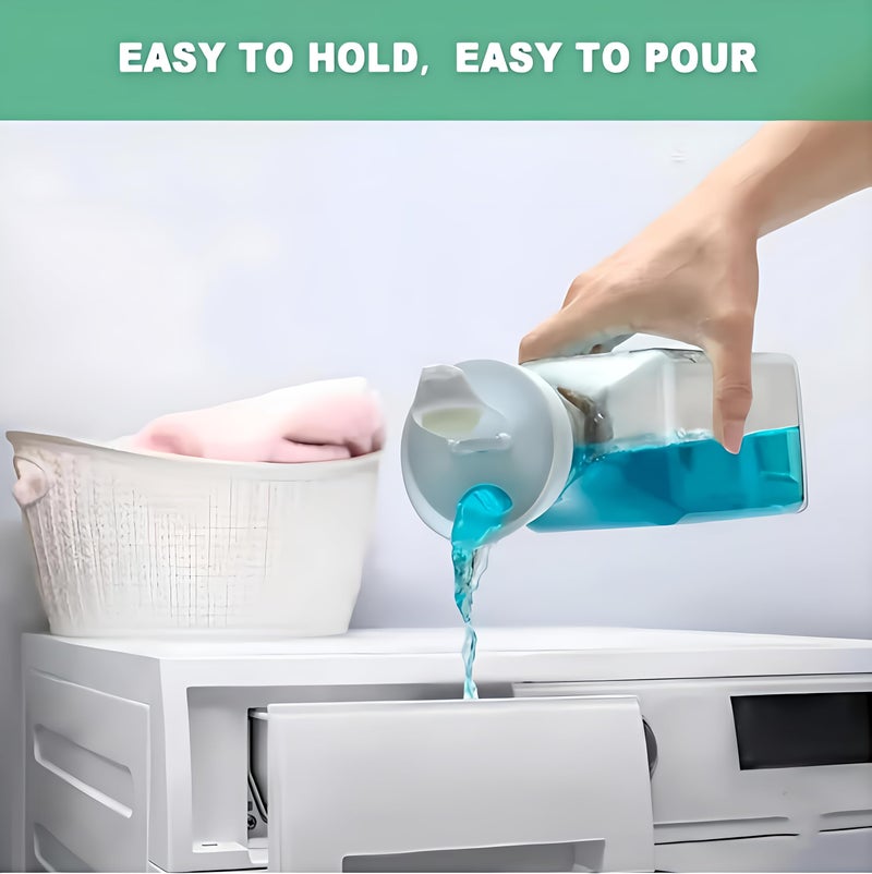 Fanade Laundry Detergent Dispenser,53oz Fabric Softener Dispenser,Plastic Liquid Laundry Container, Pet Plastic Juice Bottles + Free Roller Lint + Free 3 Extra labels - Image 4