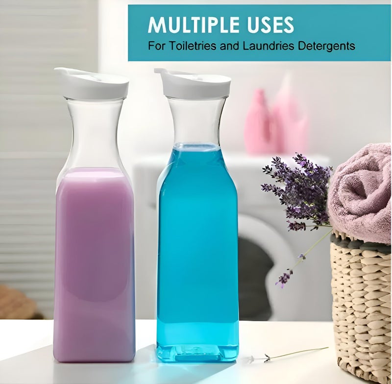 Fanade Laundry Detergent Dispenser,53oz Fabric Softener Dispenser,Plastic Liquid Laundry Container, Pet Plastic Juice Bottles + Free Roller Lint + Free 3 Extra labels - Image 5