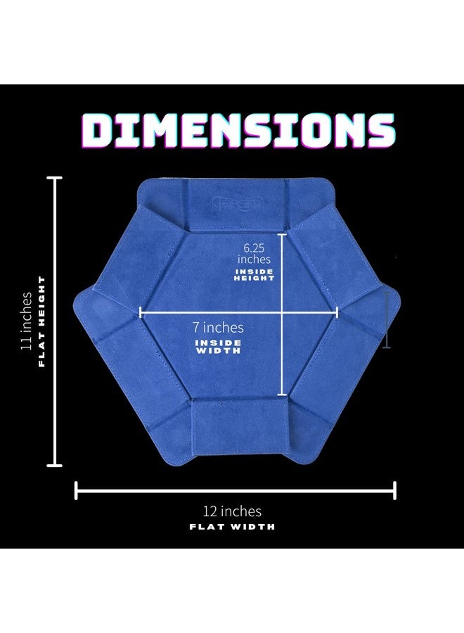 Forged Dice Co. 6.5 Inch Magnetic Folding Dice Tray - Portable Folding Dice Rolling Tray for use as DND Dice Tray D&D Dice Tray or Dice Game - Quiets Rolling Metal Dice and Folds Flat - Purple - Image 3