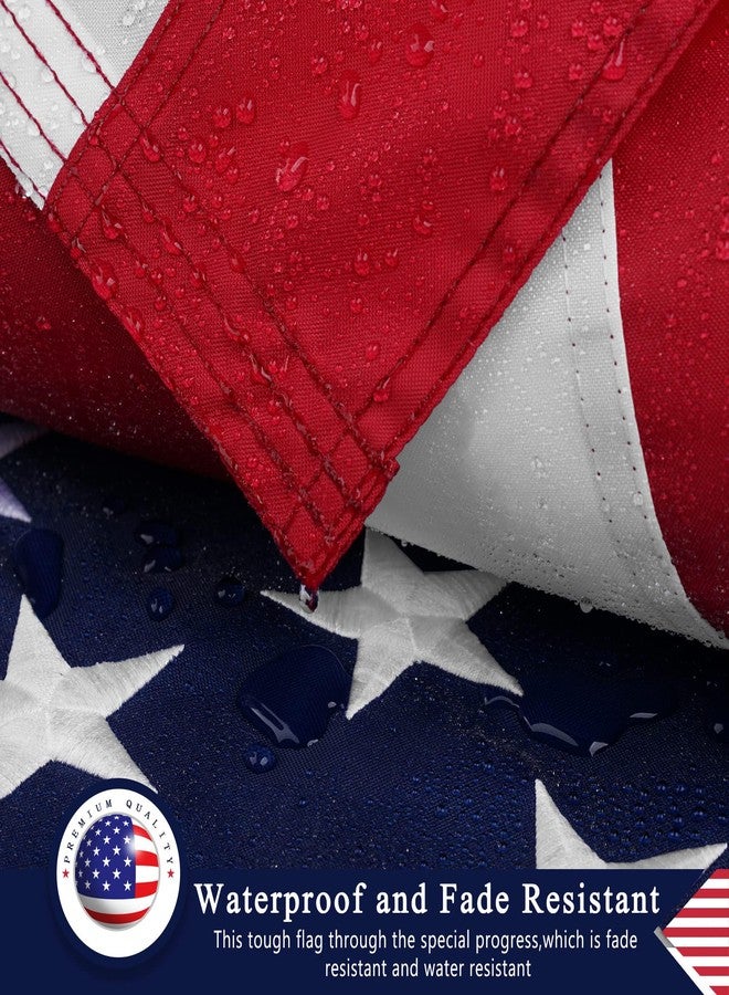 DANF FLAG American Flag 3x5 Ft for Outside, Heavy Duty Nylon US Flags for High Wind Outdoor, Fade Resistant and Waterproof USA Flag with Embroidered Stars, Sewn Stripes, Brass Grommets - Image 3