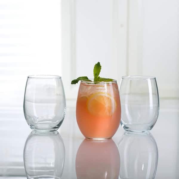 Crystal Mart Set of 2 Premium Glassware Aesthetic Drinking Glasses Crystal and Cocktail Glass for Home and Kitchen Perfect for Parties and Serving Water Juice and Soft Drinks Includes 350ml - Image 1