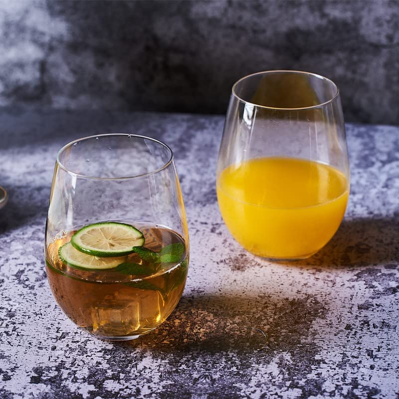 Crystal Mart Set of 2 Premium Glassware Aesthetic Drinking Glasses Crystal and Cocktail Glass for Home and Kitchen Perfect for Parties and Serving Water Juice and Soft Drinks Includes 350ml - Image 5